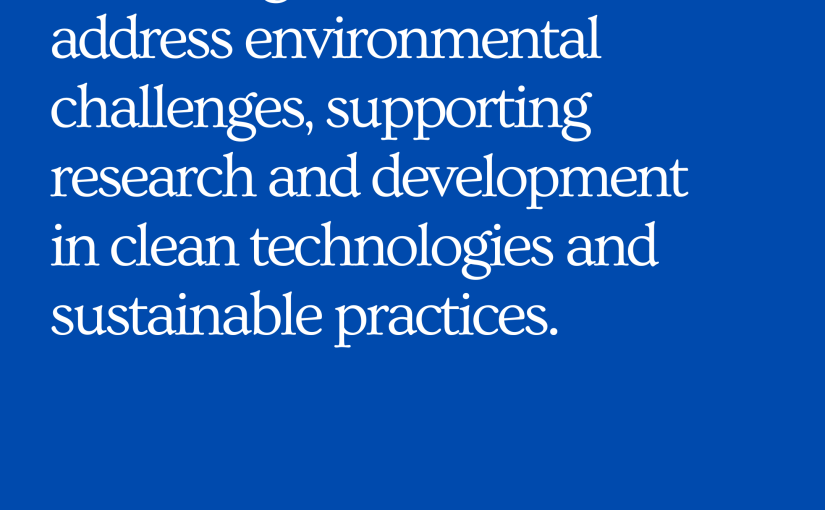 We believe in the power of technological innovation to address environmental challenges, supporting research and development in clean technologies and sustainable practices.