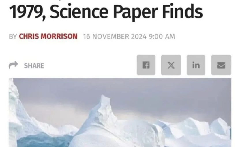 Interesting. Antarctica Sea Ice Has “Slowly Increased” Since 1979, Science Paper Finds